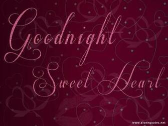 For Girlfriend With Heart Background Goodnight My Sweetheart