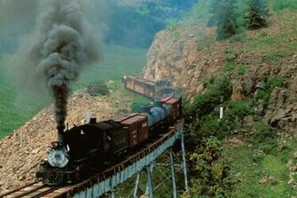 Classic Trains Wallpaper Old Train Crossing Bridge