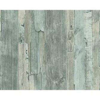 Distressed Driftwood Wood Panel Faux Effect Embossed Wallpaper