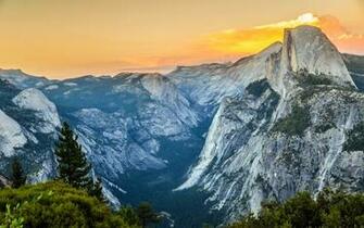 Wallpaper Yosemite National Park Mountains Landscape