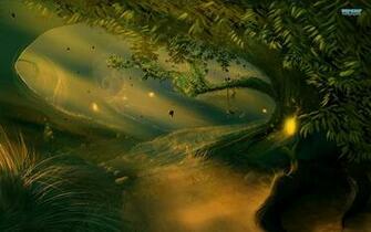 Valley Forest Panorama Wallpaper