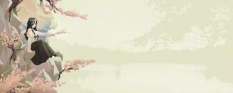 Anime Cherry Blossoms Wallpaper Dual