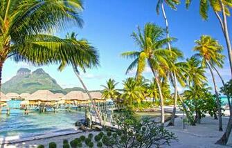 Pearl Beach Resort Bora Tropical Island Polyneisa Hq Wallpaper