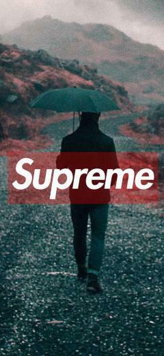 Supreme iPhone X Wallpaper Top