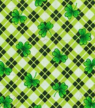 St Patrick S Day Fabric Shamrock On Plaid Joann