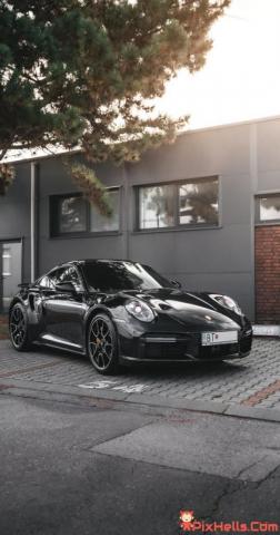 Porsche Retro Black Car Wallpaper In