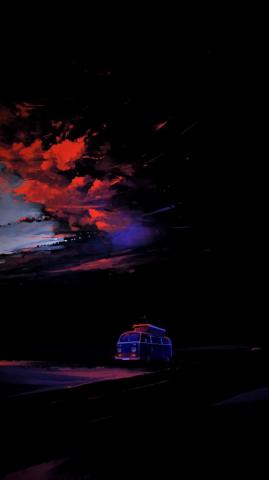 Driving In The Night Wallpaper iPhone Android Scenery