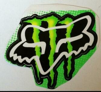 Stuff New Monster Energy With Fox Head Logo Racing Sticker
