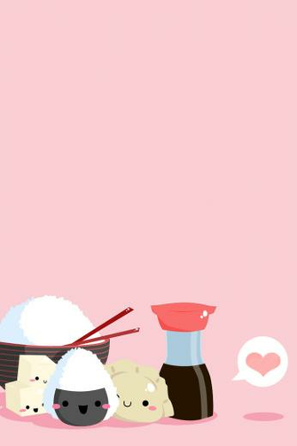 Kawaii Sushi Wallpaper Top Background