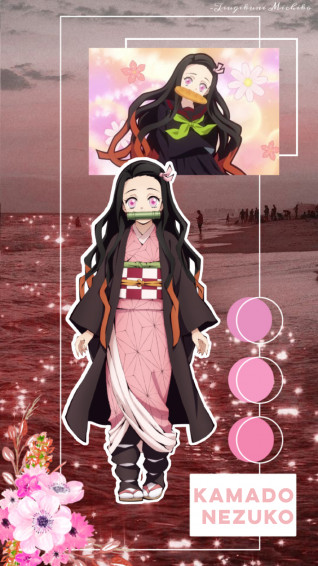 Kimetsu Icons Nezuko Kamado Wallpaper