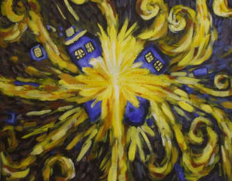 Tardis Van Gogh Painting By Alien Mart