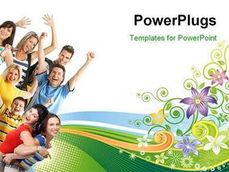 Young Happy People Isolated Over White Background