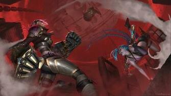 Vi Ziggs Jinx League Of Legends Wallpaper