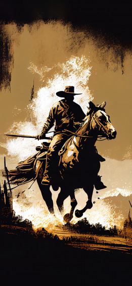 Cowboy Brown Art Wallpaper Aesthetic iPhone