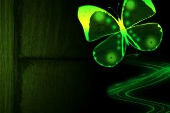 Neon Green Butterfly Wallpaper