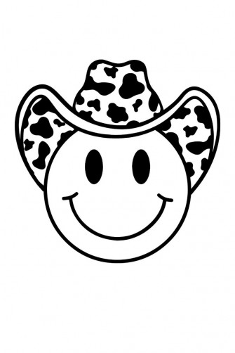 Smiley Face Cowboy Hat Svg Happy Wallpaper