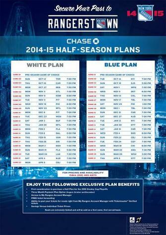 Half Season Plans New York Rangers Tickets