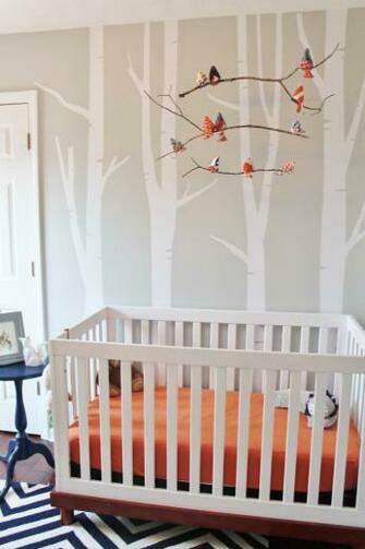 Navy And Orange Woodland Nursery Project