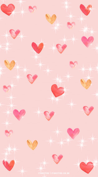 Cute Valentine S Day Wallpaper Ideas Gold Pink Hearts I