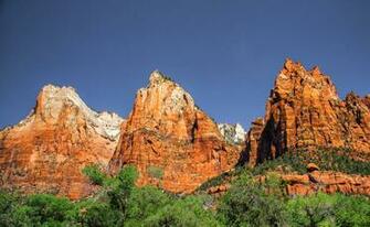 Zion National Park Utah Desert Mountains Landscape Wallpaper
