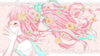 Original Blush Pink Hair Ponytail Wallpaper Background