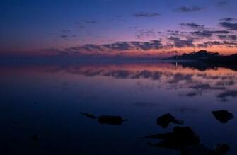 Gulf Coast Dawn Morning Sky Clouds Reflection Wallpaper