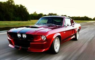 Wallpaper Ford Mustang Red Car Ultra HD 4k