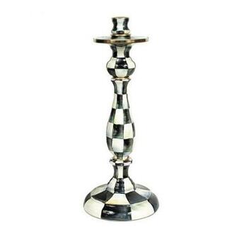 Mackenzie Childs Courtly Check Enamel Candlestick Large At Amara