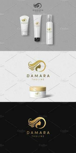 Damara Logo Template Feminine Design Templates Cosmetic