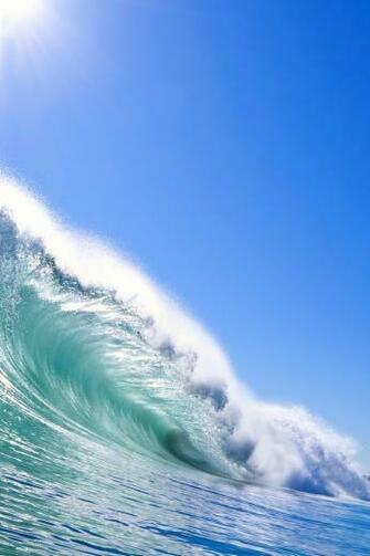 Curling Wave iPhone HD Wallpaper