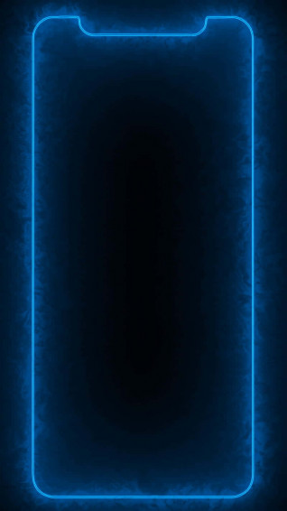 A Blue Glowing Phone Screen On Dark Wallpaper