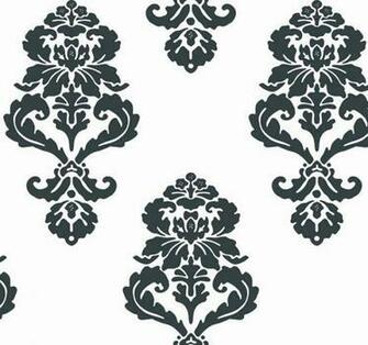 Post Silver White Bl0398 Graphic Damask Wallpaper Contemporary Modern