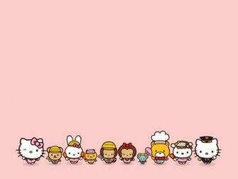 Hello Kitty Characters Background Wallpaper High Definition