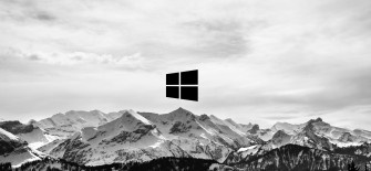 Snow Mountains Windows Logo 5k HD Computer 4k Wallpaper Image