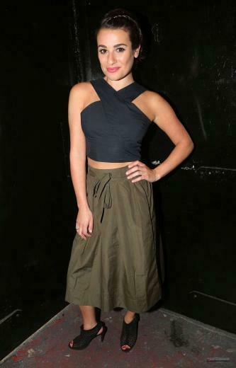 Lea Michele At Hamilton On Broadway In Nyc