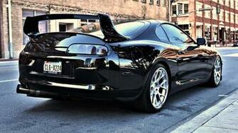 Black Tuned Toyota Supra Wallpaper For iPhone