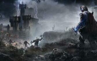Wallpaper The Storm Fog Magic Sword Warrior Ghost Armor