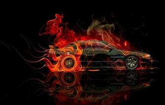 Wallpaper Black Machine Nissan Gtr Background