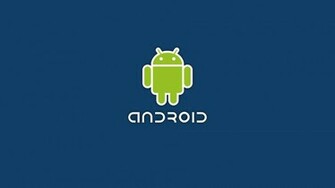 Android Logo On Blue Background Wallpaper For Nokia Asha