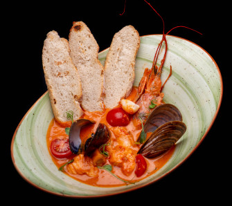 Seafood With Bread Food Wallpaper