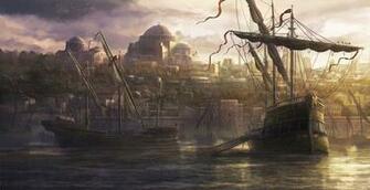 Constantinople Fantasy Landscape Total War Background Image