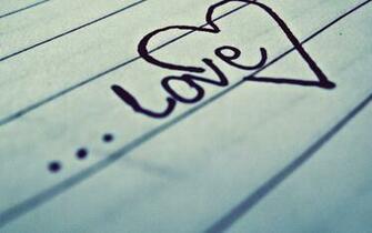 Love In Script Wallpaper Heart Myspace Background