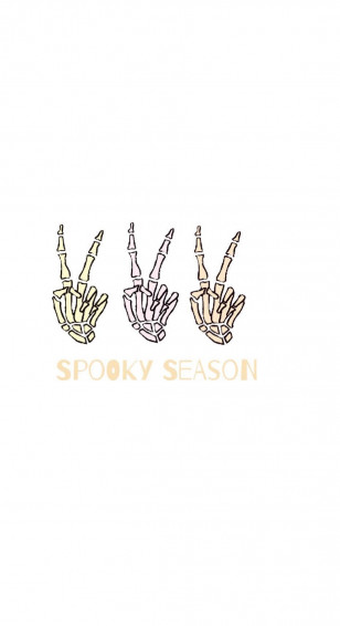 Spooky Season Skeleton Hands Wallpaper