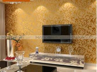 Aliexpress Buy Silver Gold Fashion Brief Pvc Wallpaper Tv