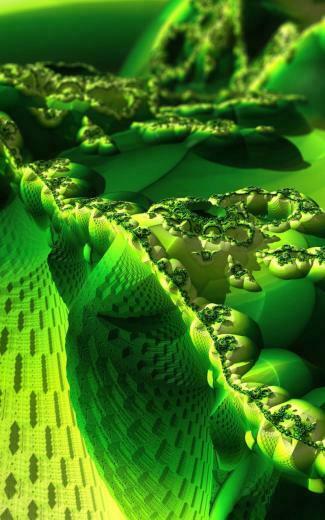 Green Fractal Design Mobile Wallpaper