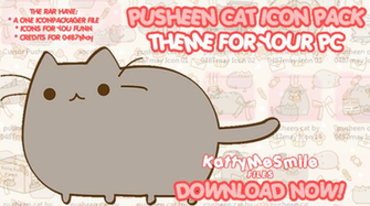 Pusheen Cat Icon Pack Theme Pc By Kattymesmile