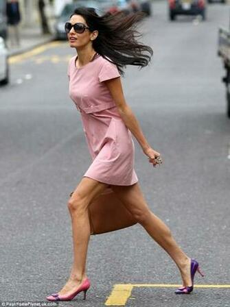 George Clooney S Fianc E Amal Alamuddin Puts On A Leggy Display In
