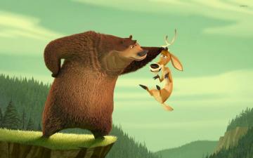 Boog And Elliot Open Season Wallpaper Cartoon