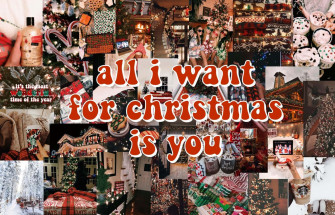 Christmas Collage Laptop Aesthetic Holiday Lockscreen