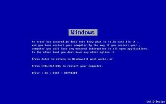 Error Microsoft Windows Blue Screen Of Death Wallpaper